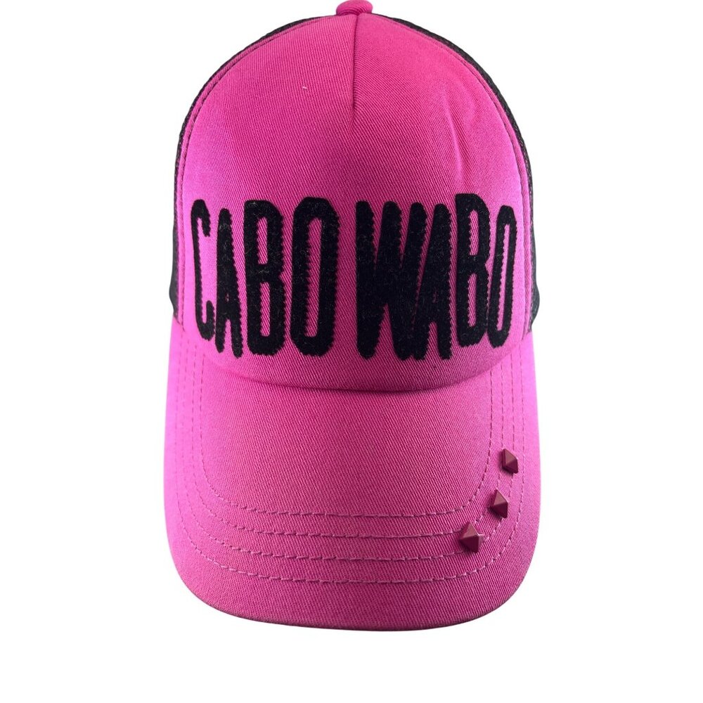 Cabo Wabo Pink Mesh Trucker Hat With Embroidered Logo & Adjustable Snapback